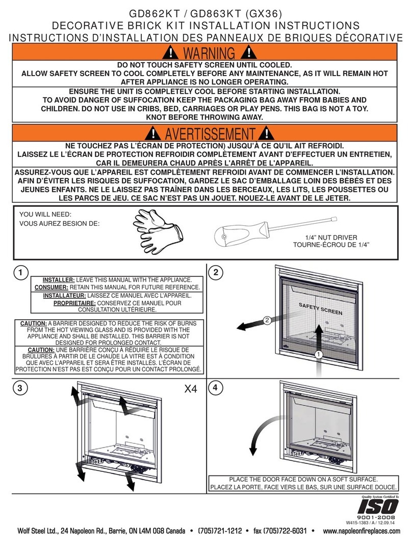 Napoleon GD862KT installation instructions Napoleon GD862KT installation instructions