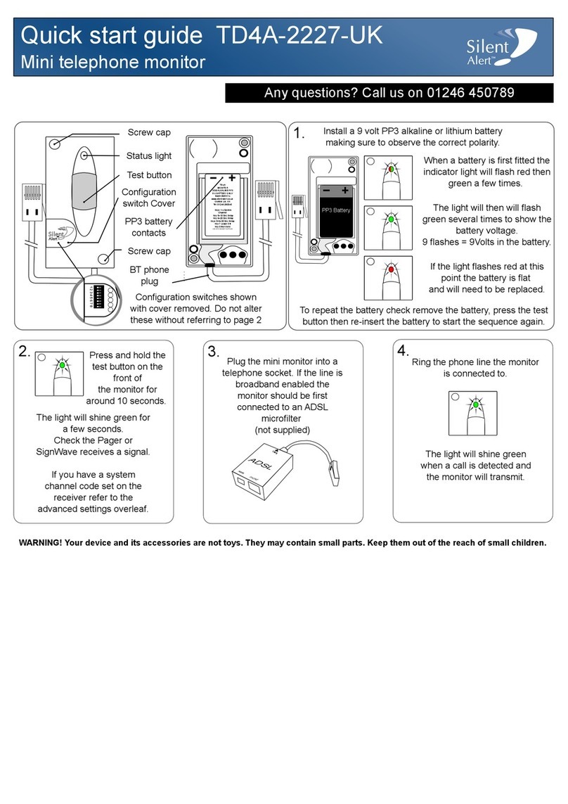 Silent Alert TD4A-2227-UK quick start guide
