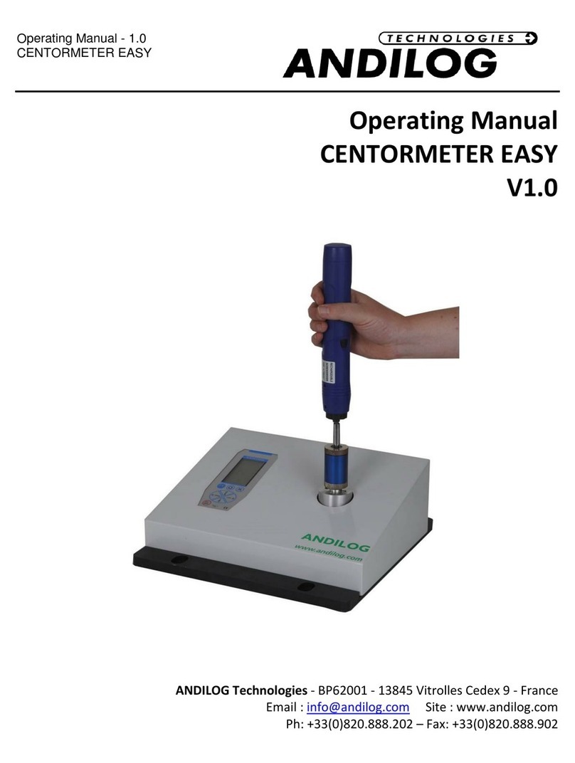 ANDILOG CENTORMETER EASY User manual