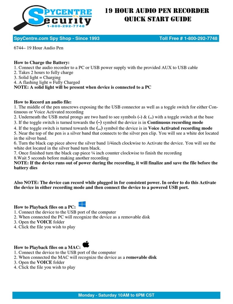 Spycentre Security 6744 quick start guide