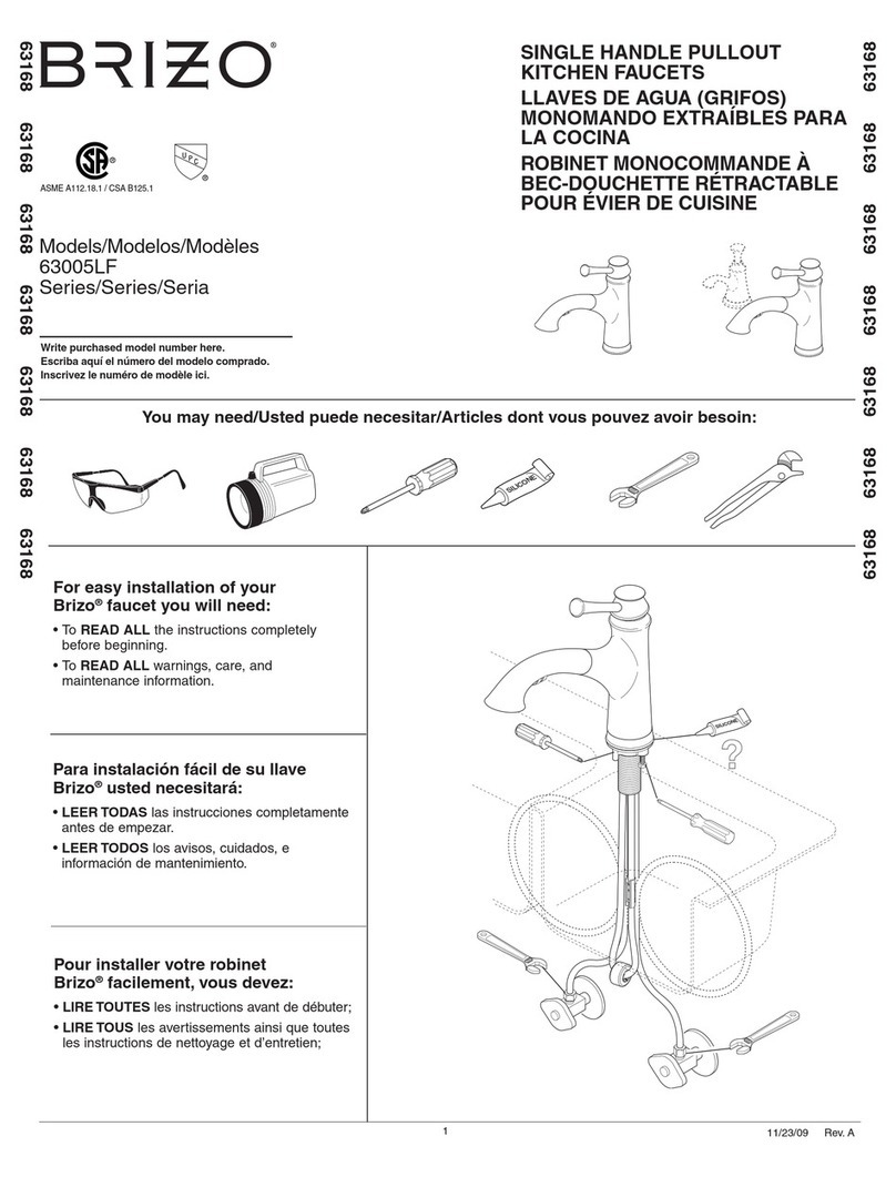 Brizo 63005LF Series User manual