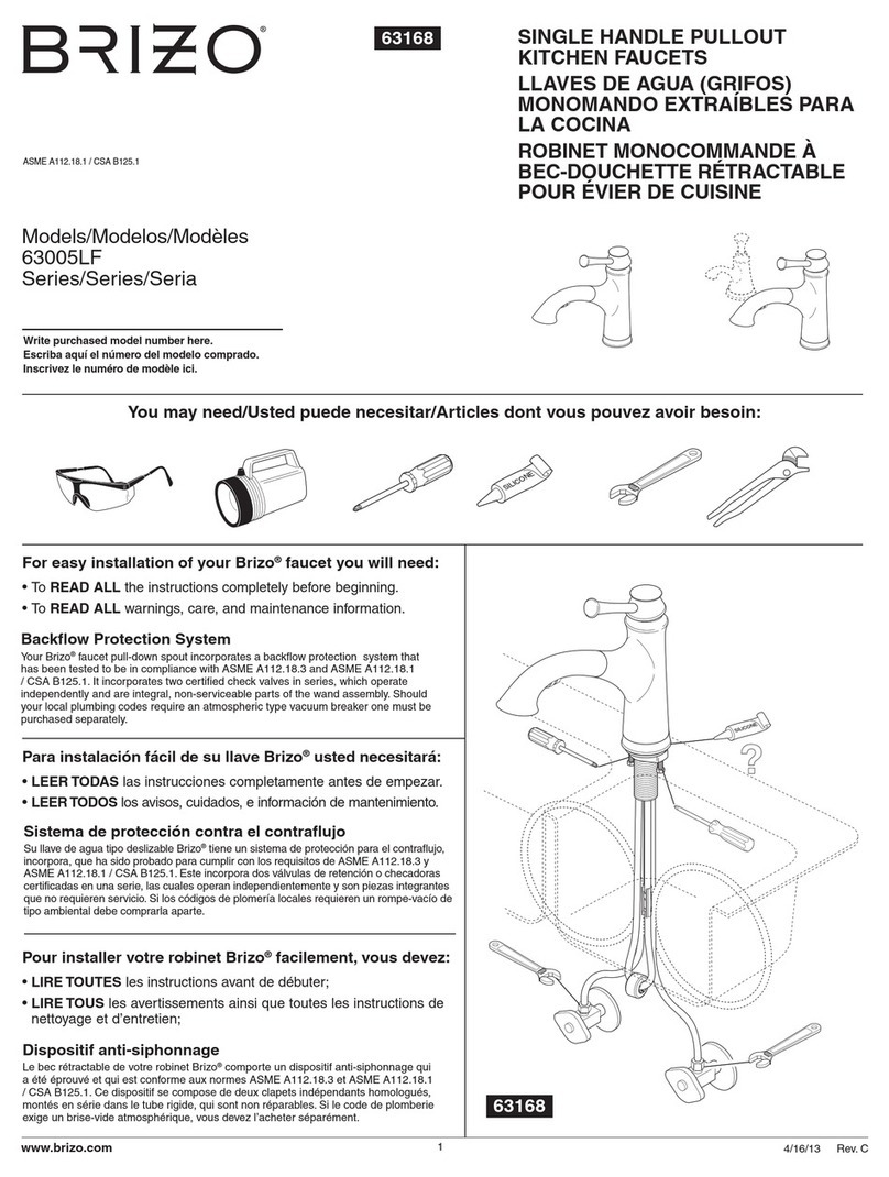 Brizo 63005LF Series User manual