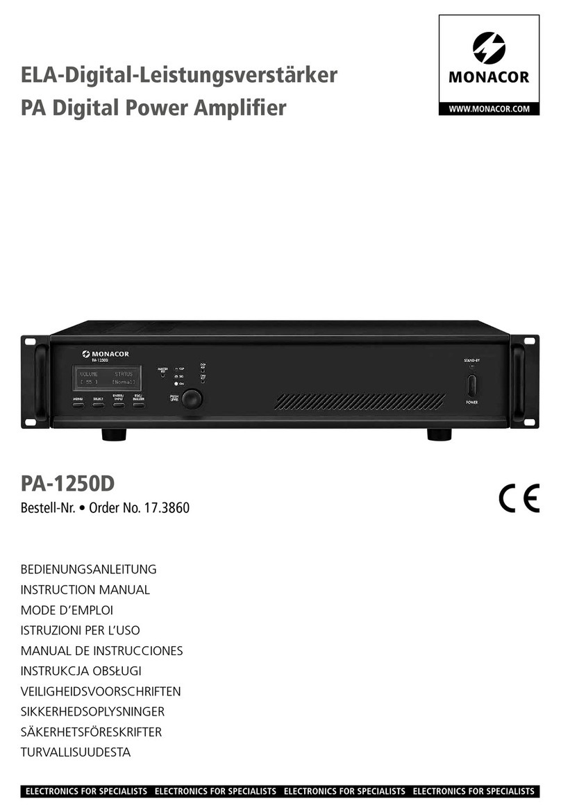 Monacor PA-1250D instruction manual