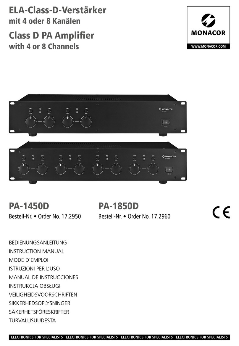 Monacor PA-1450D instruction manual