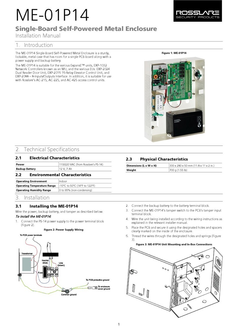 Rosslare ME-01P14 installation manual