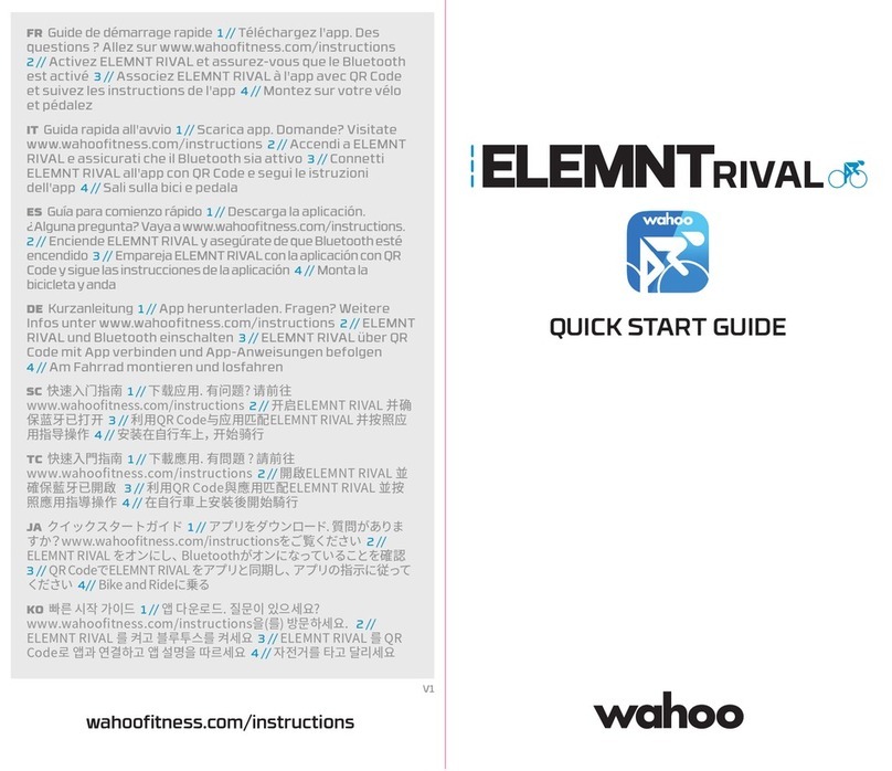 Wahoo ELEMNT Rival quick start guide