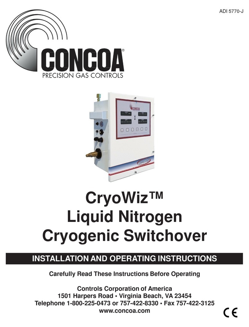 Concoa CryoWiz Installation and operating instructions