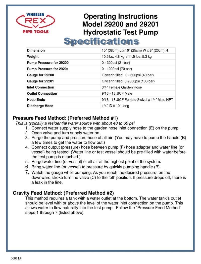 Wheeler-Rex 29201 operating instructions
