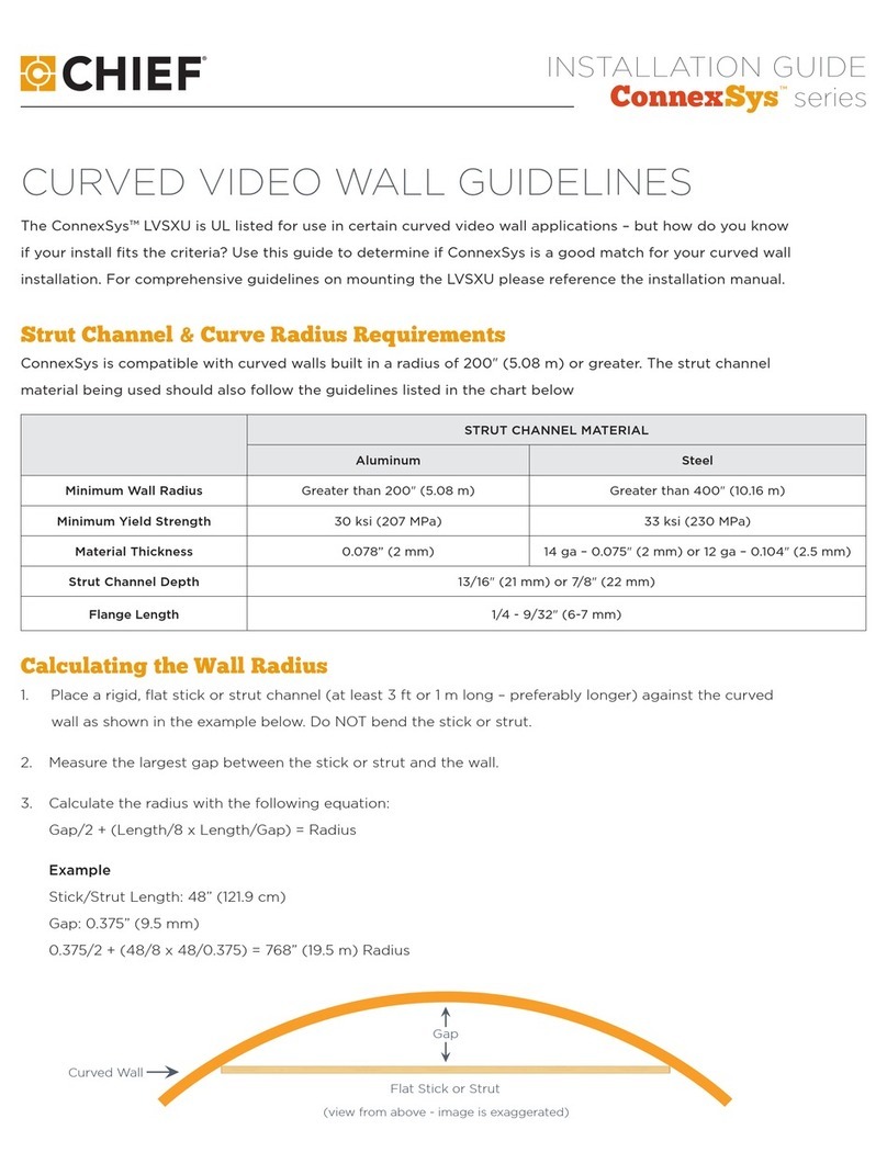 CHIEF ConnexSys Series installation guide CHIEF ConnexSys Series installation guide