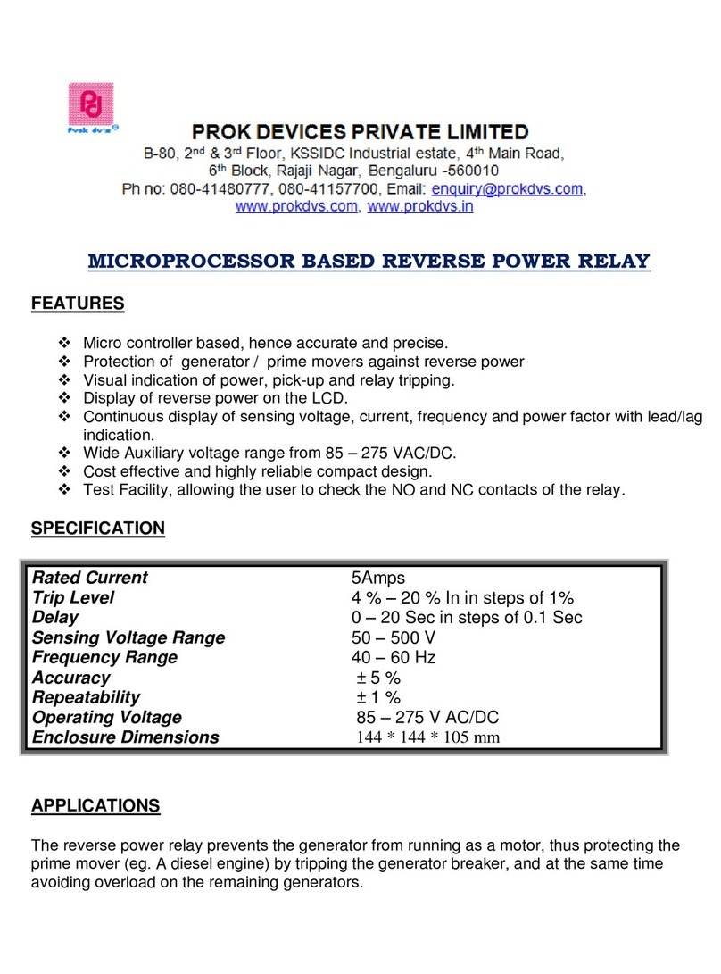PROK Devices REVERSE POWER RELAY manual