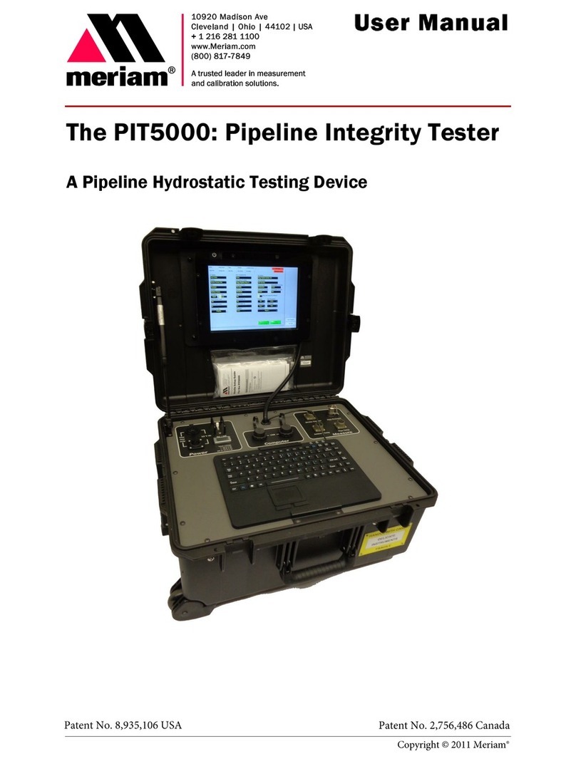 Meriam PIT5000 user manual