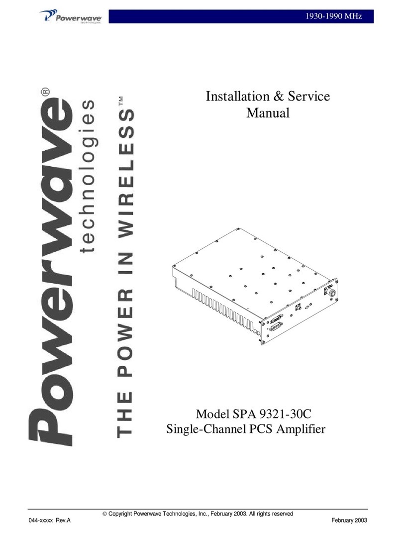 PowerWave SPA 9321-30C Installation and service manual