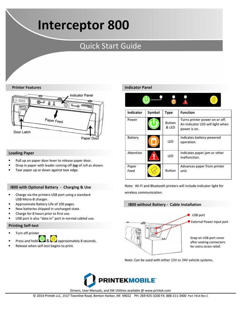 Printekmobile Interceptor 800 User manual