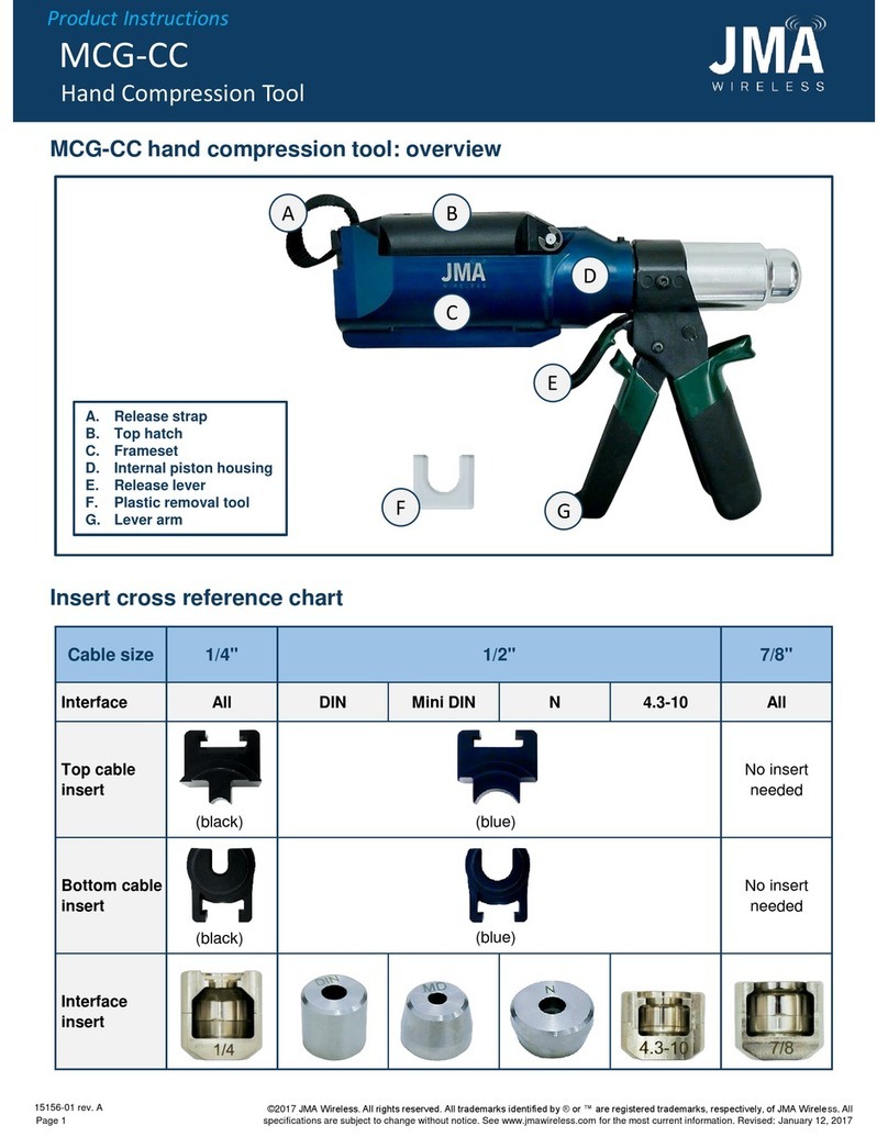 JMA MCG-CC Product instructions