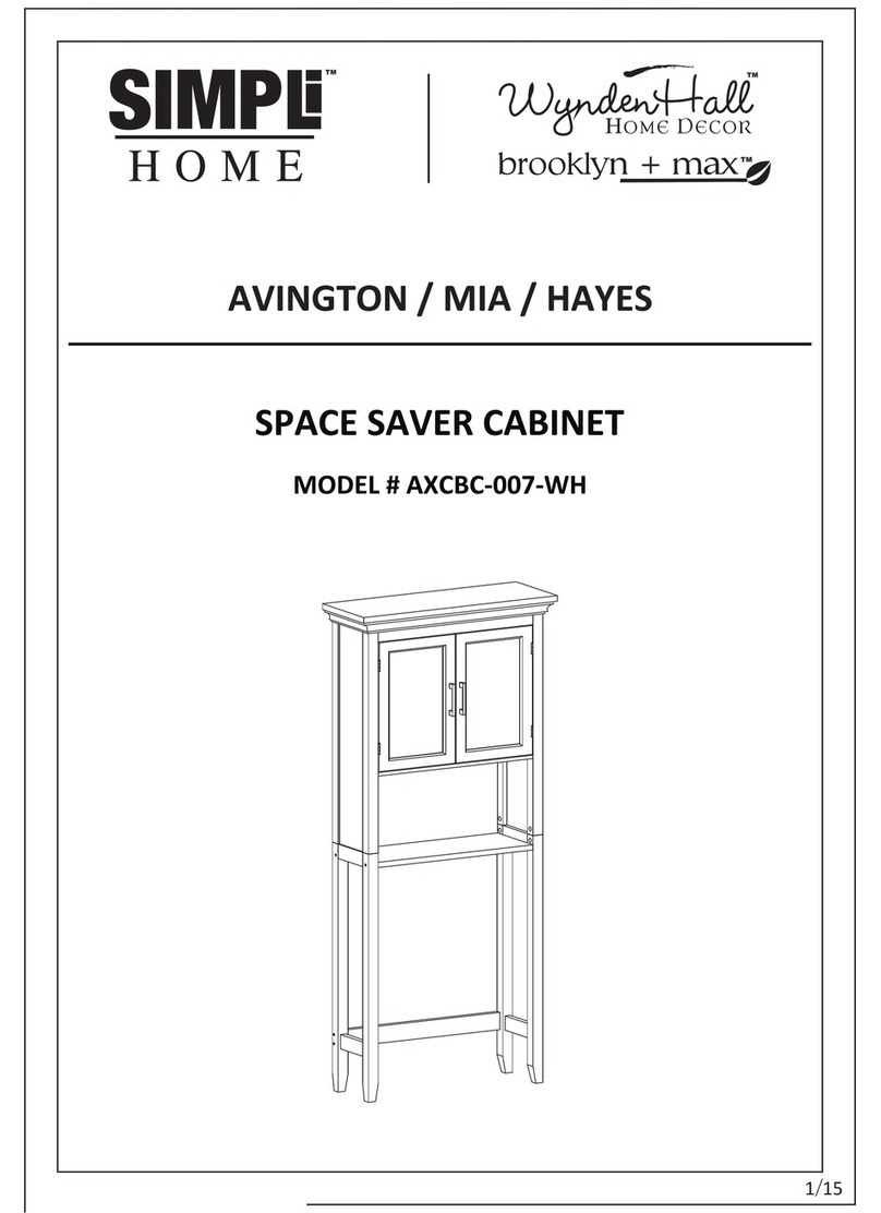 Simpli Home AXCBC-007-WH User manual Simpli Home AXCBC-007-WH User manual