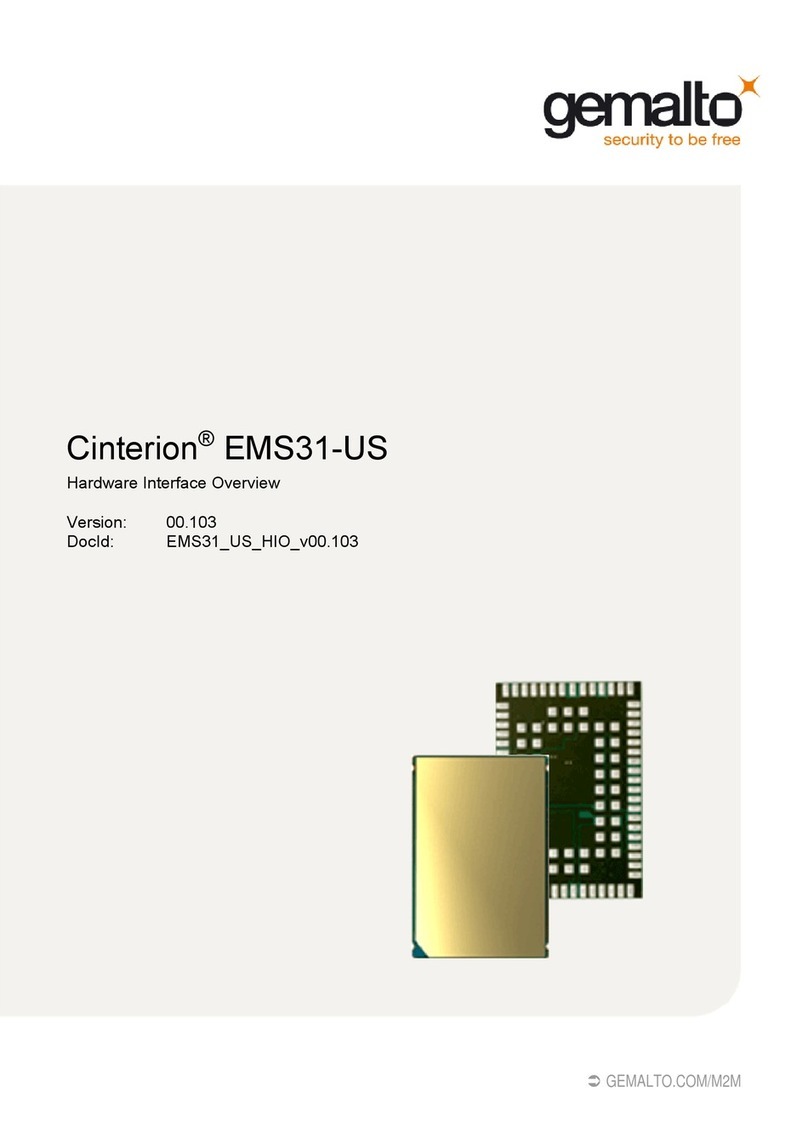Gemalto Cinterion EMS31-US Hardware Interface Overview Gemalto Cinterion EMS31-US Hardware Interface Overview