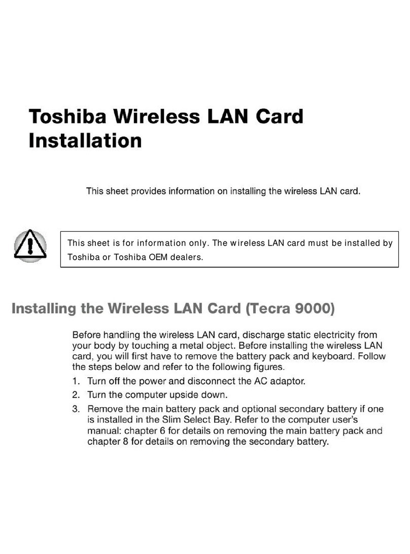 Toshiba PA3297U-1MPC Installation