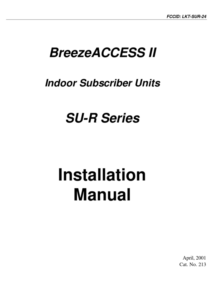 BreezeCOM BreezeACCESS II SU-R Series User manual