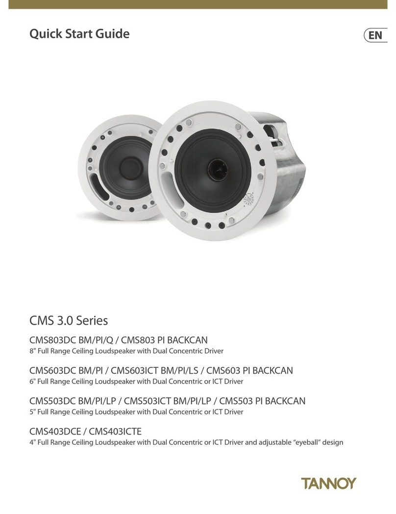 Tannoy CMS 3.0 series quick start guide