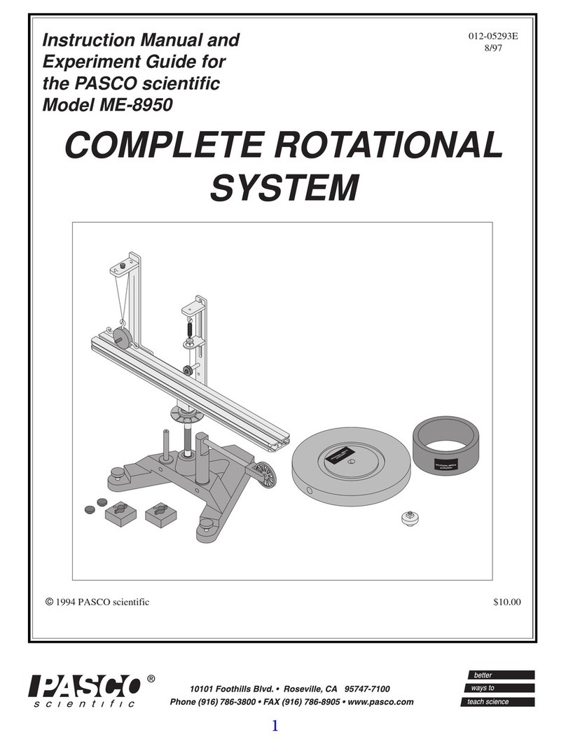 Pasco Scientific ME-8950 Instruction manual and experiment guide