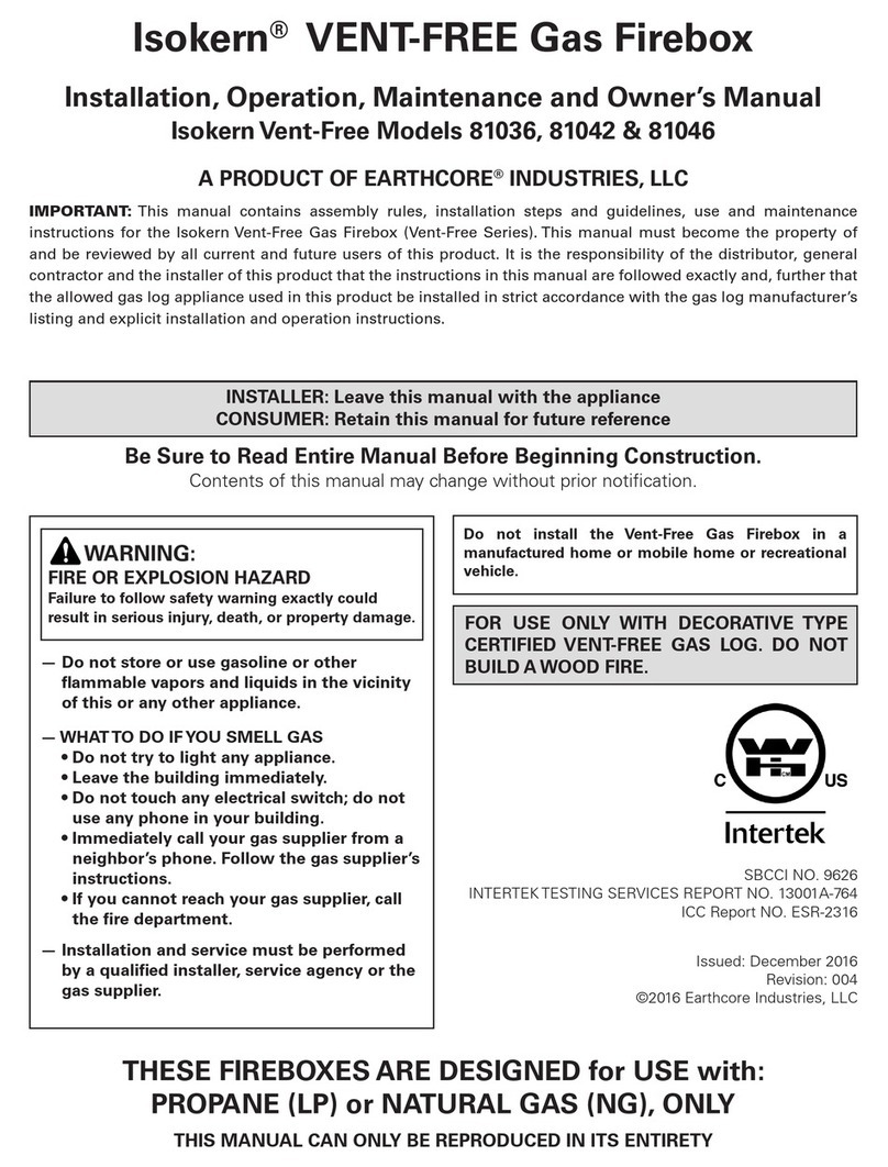 Isokern Vent-Free 81036 Owner's manual