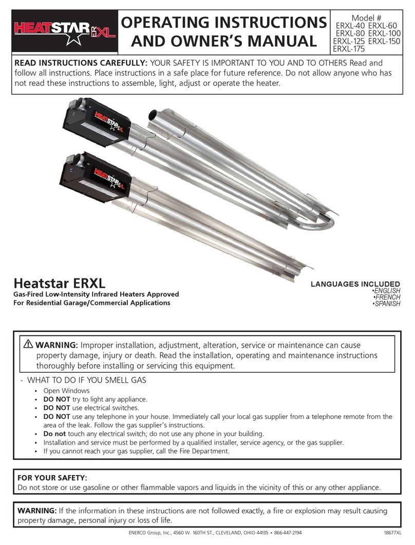 HeatStar ERXL Series User manual