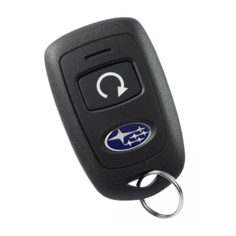 Subaru Remote Start Quick Reference Instruction Manual