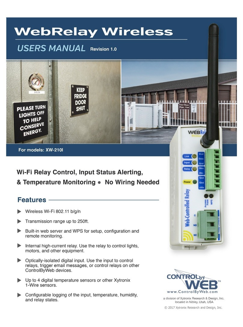 ControlByWeb WebRelay Wireless XW-210I user manual ControlByWeb WebRelay Wireless XW-210I user manual