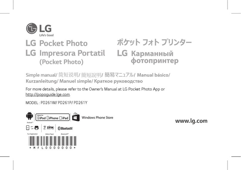 LG PD261W Specification sheet