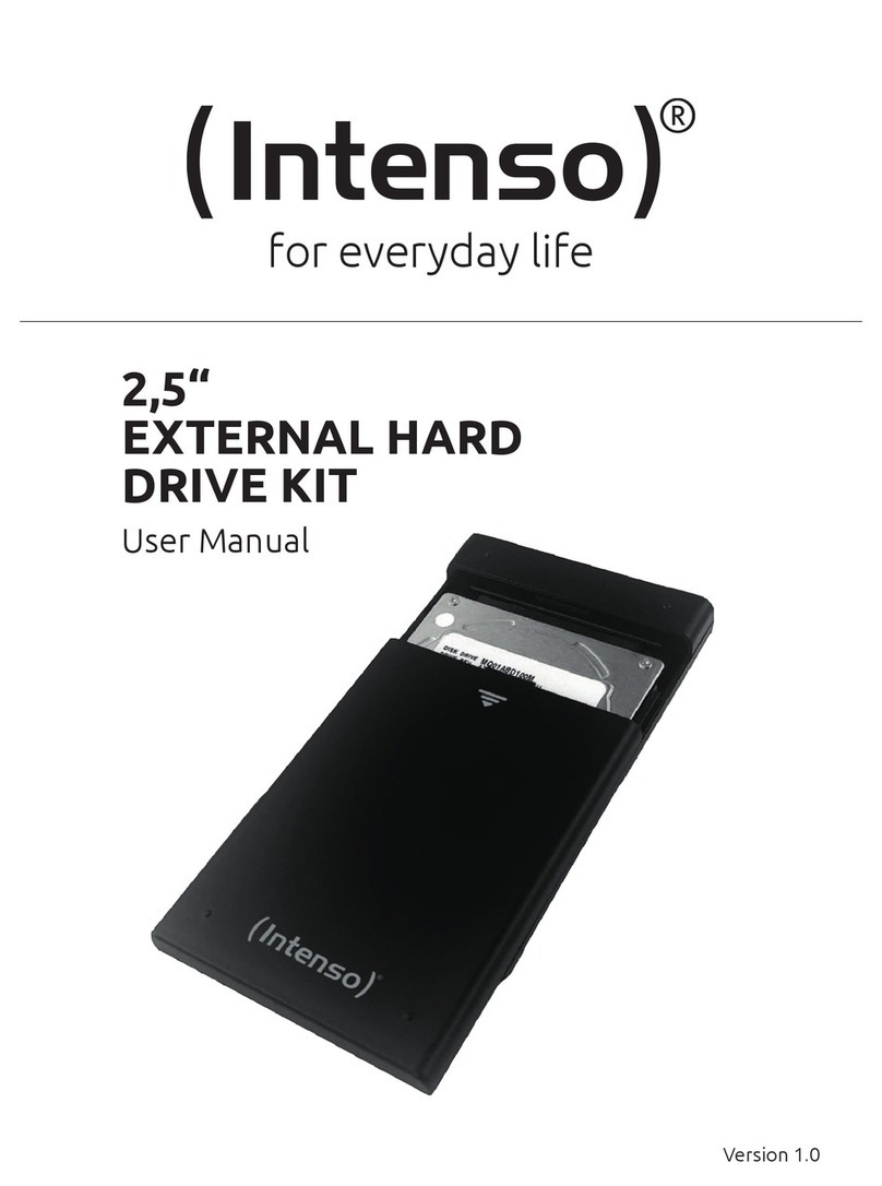 Intenso 2,5" EXTERNAL HARD DRIVE KIT User manual Intenso 2,5" EXTERNAL HARD DRIVE KIT User manual