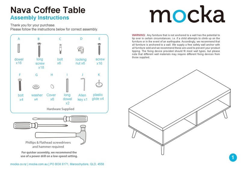Mocka Nava Coffee Table User manual
