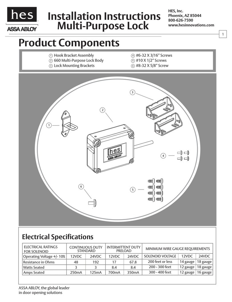 Assa Abloy HES 660 installation instructions