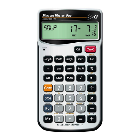 Calculated Industries Measure Master Pro 4020 reference guide Calculated Industries Measure Master Pro 4020 reference guide
