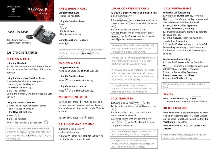 Charles Sturt IP560 Quick user guide