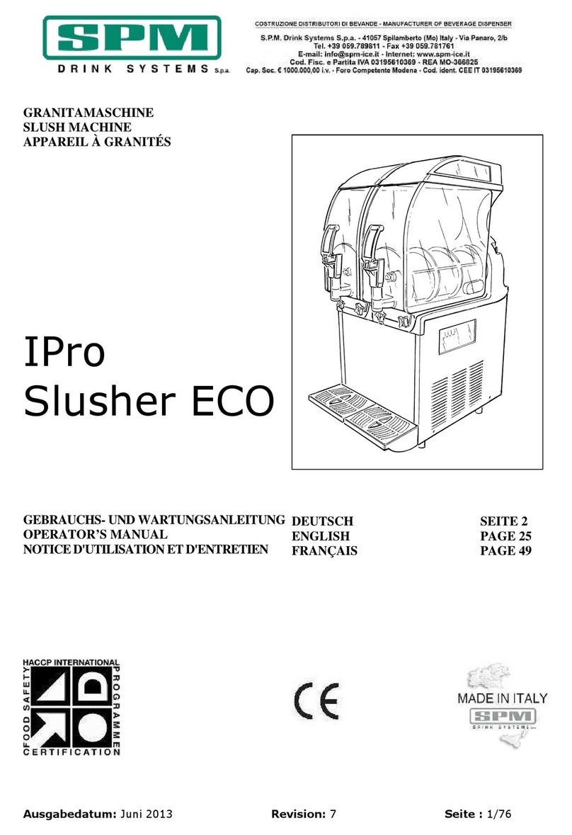 SPM IPro 1 Slusher ECO User manual