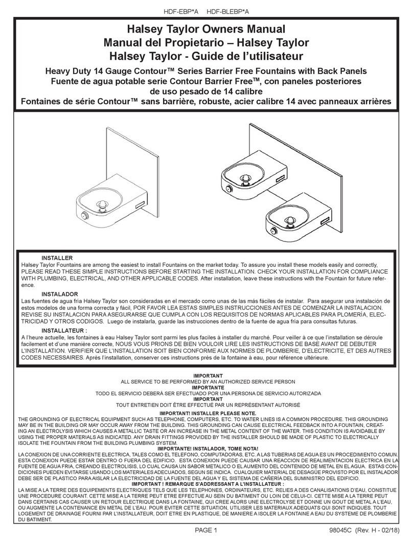 Halsey Taylor Contour Series User manual