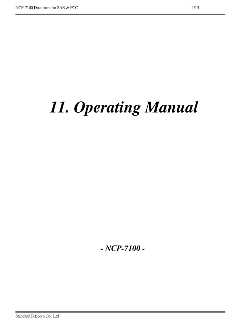 Standard Telecom NCP-7100 operating manual