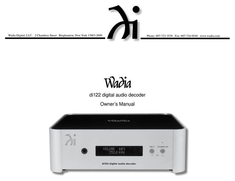 Wadia di122 owner's manual