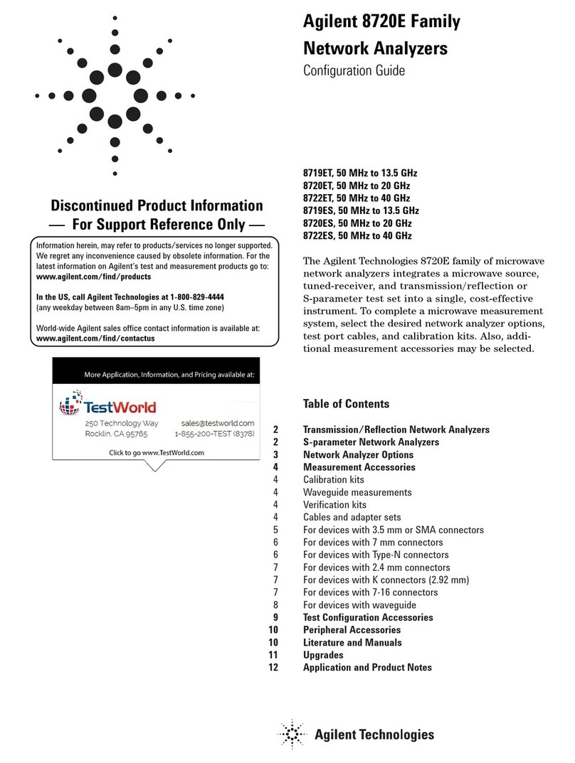 Agilent Technologies 8720E Series User manual