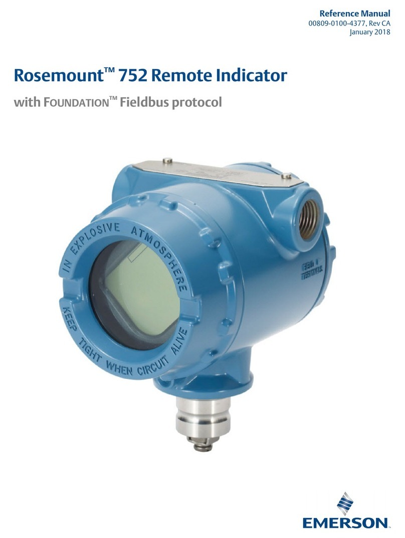 Emerson Rosemount 752 FOUNDATION User manual