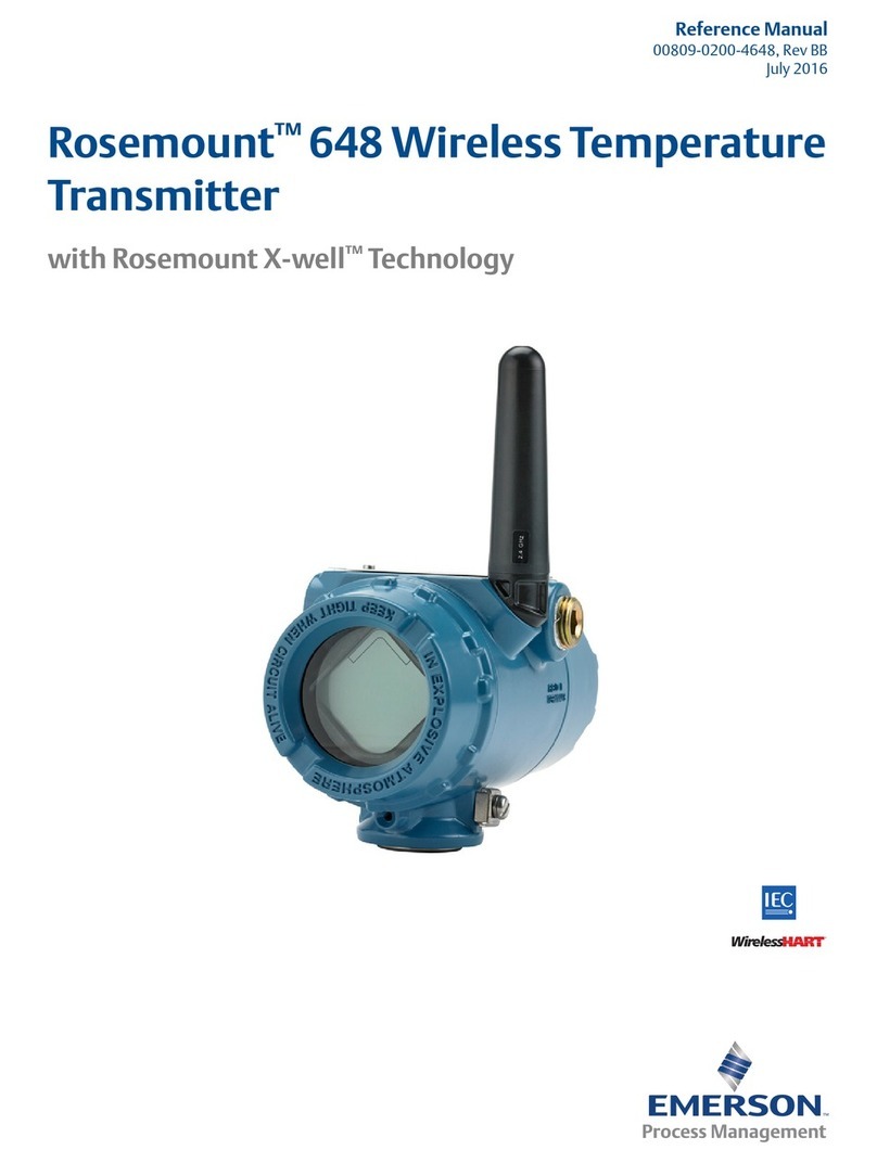 Emerson Rosemount X-well 648 Reference manual