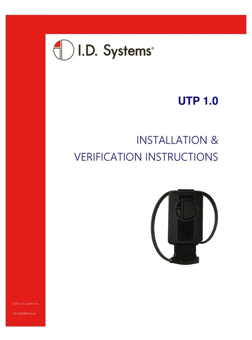 I.D. Systems UTP 1.0 INSTALLATION & VERIFICATION INSTRUCTIONS