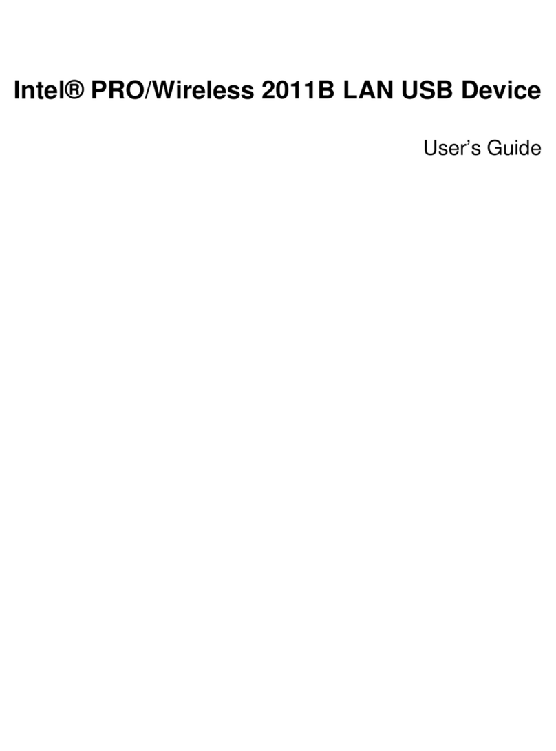Intel PRO/Wireless 2011B LAN USB Device WUD2011BWW User manual