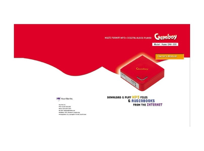 Hyun Won Gemboy DAH-300 owner's manual