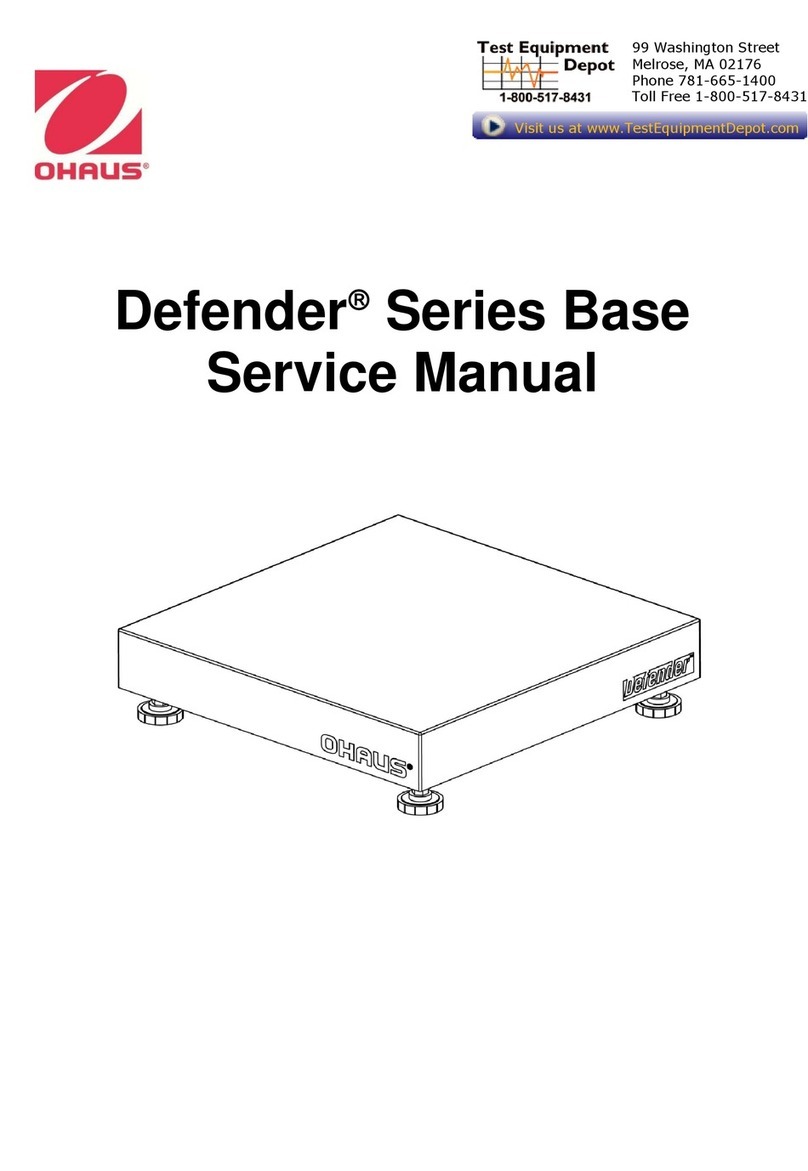 OHAUS DEFENDER SERIES Service manual