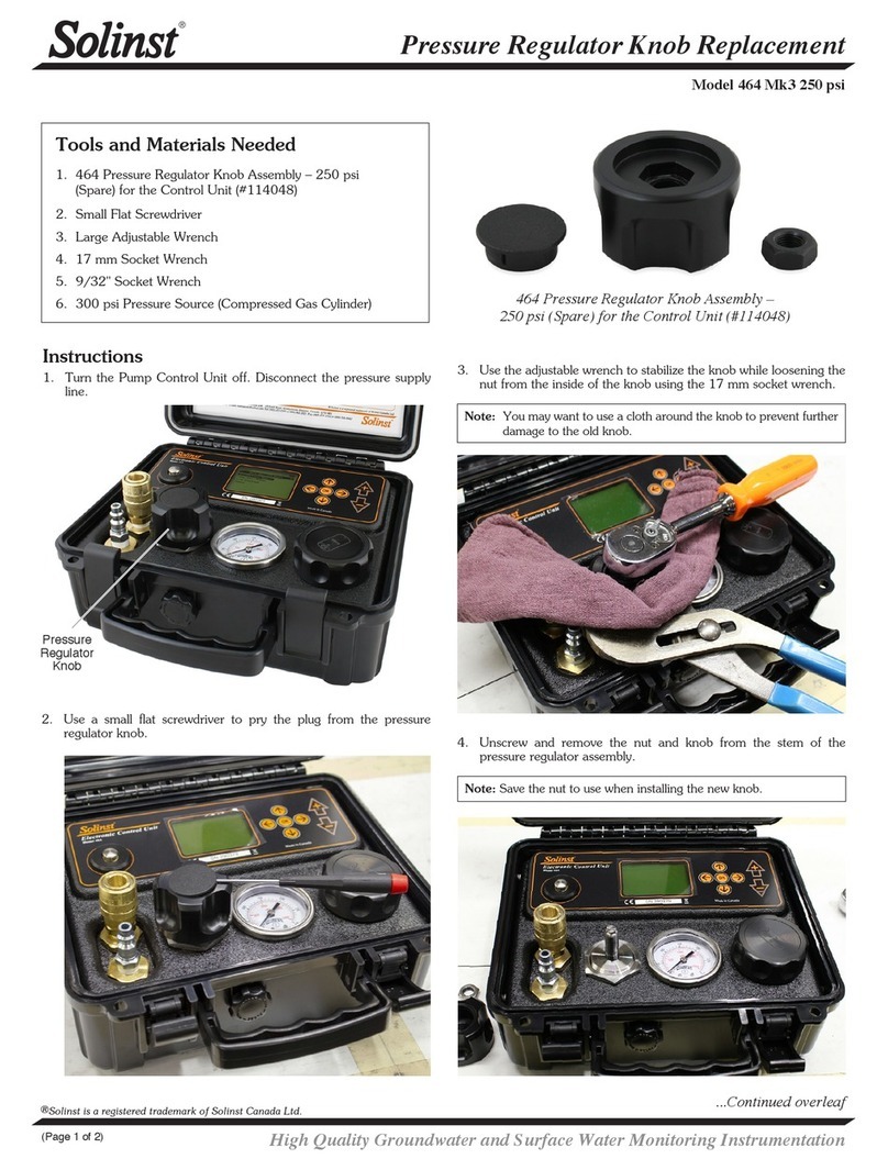 Solinst 464 Mk3 250 psi Use and care manual