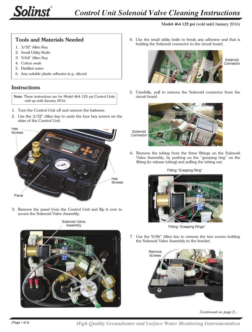 Solinst 464 125 psi Cleaning instructions