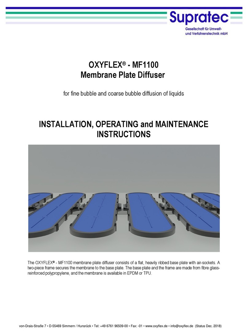 Supratec OXYFLEX MF1100 Installation, operating and maintenance instructions