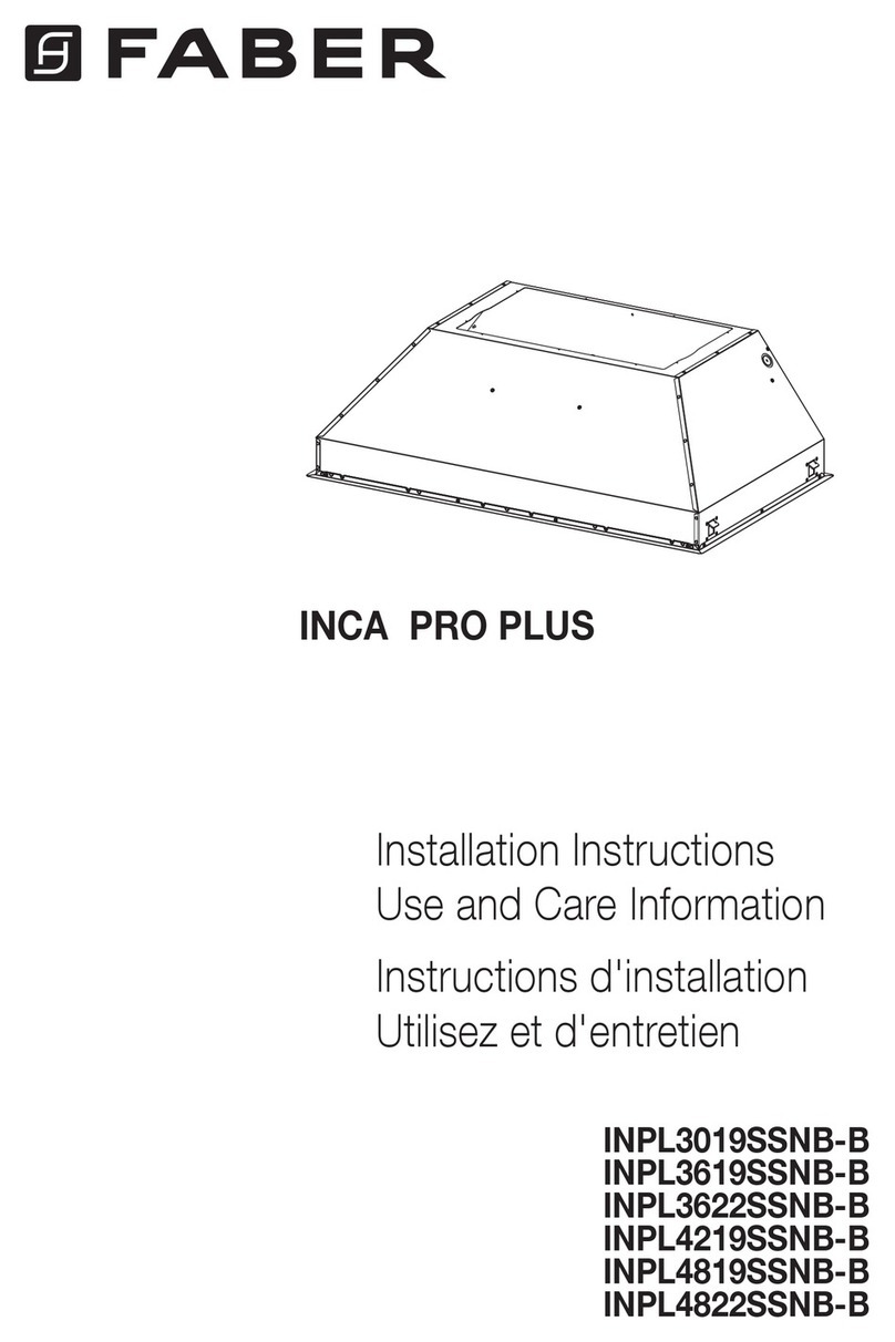 Faber INCA PRO PLUS Owner's manual