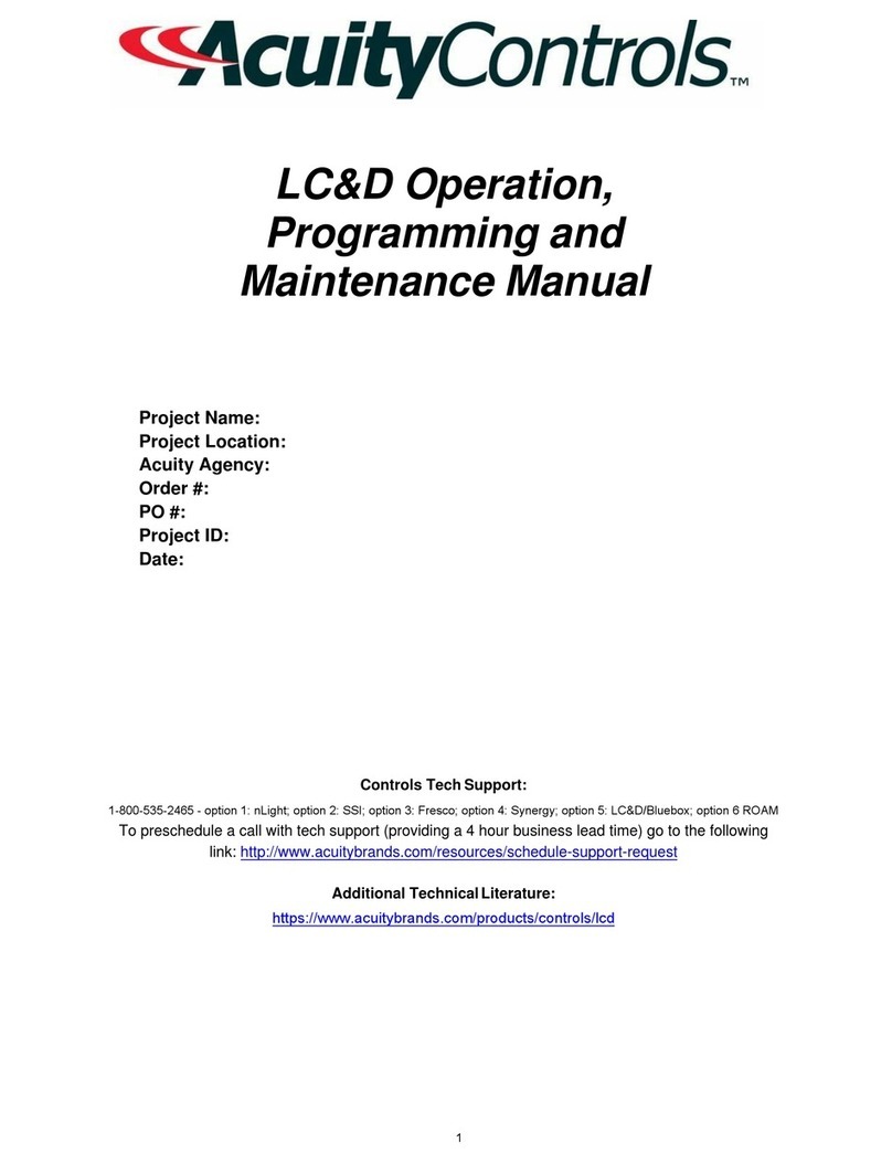 Acuity Controls GR2400 Operation, Programming and Maintenance Manual